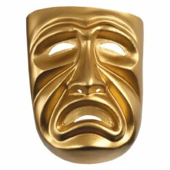 Gold Tragedy Mask