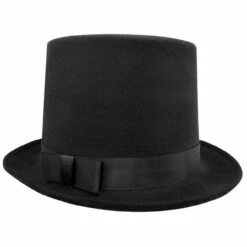 Black Deluxe Felt Tall Top Hat