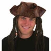 Caribbean Pirate Hat With Braids -The Costume Cove Store 24640 88645.1583618233