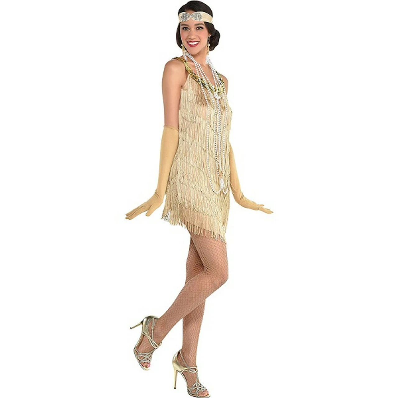 Charleston Champagne Flapper Dress 3 Charleston Champagne Flapper Dress