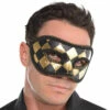 Harlequin Black & Gold Mask -The Costume Cove Store 845664 87965.1583618188