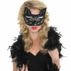 Deluxe Black Cat Mask